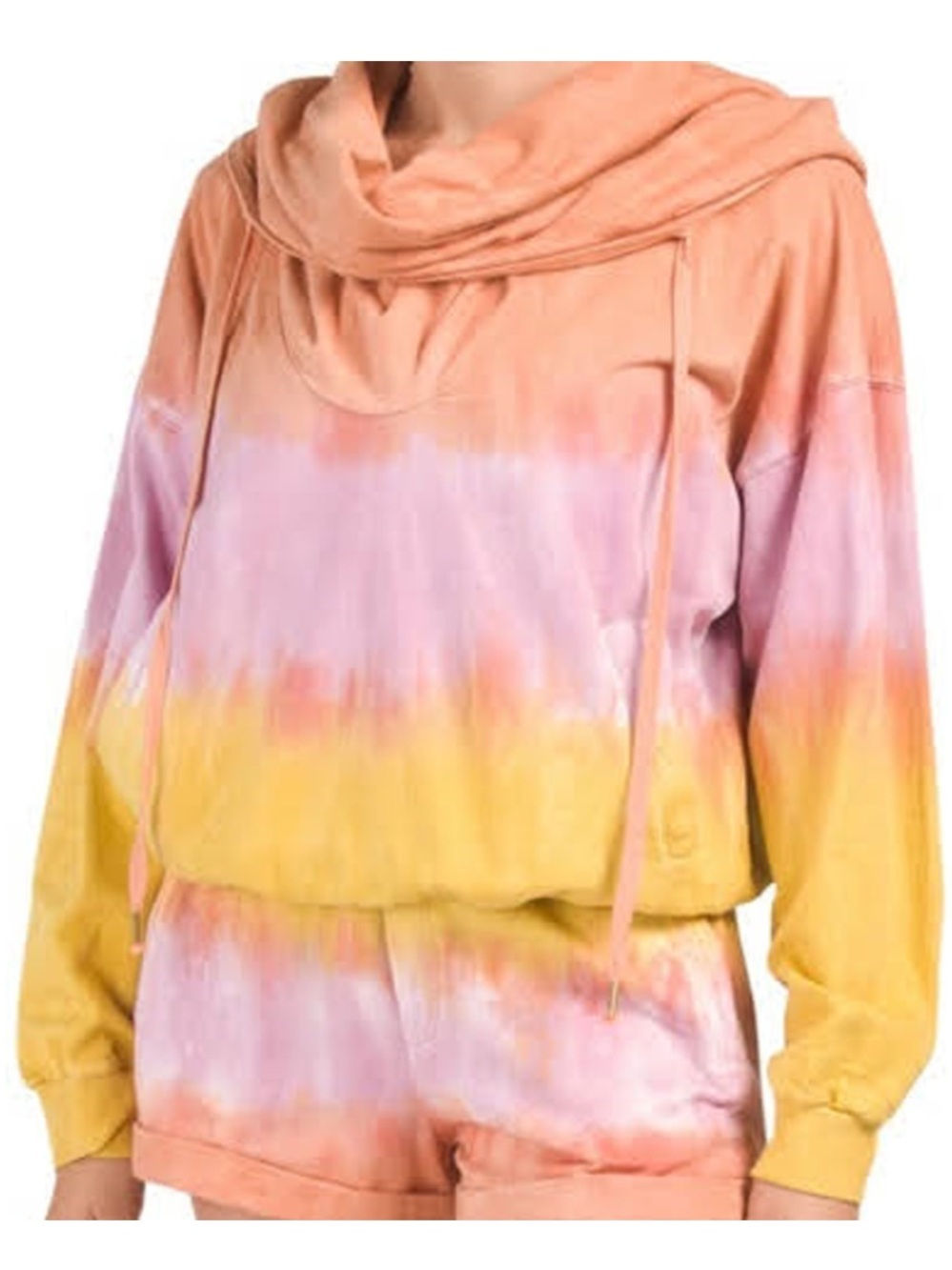 Young fabulous broke Ombre piper Funnel Neck Hoodie sweatshirt